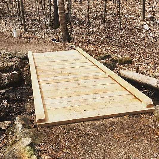 Wooden bridge in Wiessner Woods