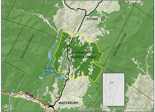 Shutesville Hill Wildlife Corridor map